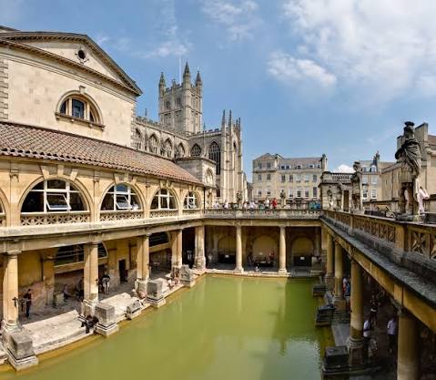 Roman Baths by Torchlight